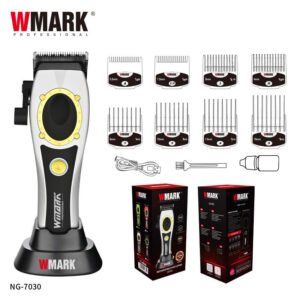 Máquina de Corte Recarregável Profissional Wmark NG-7030 – Bateria 4.500 mAh