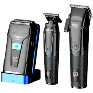 Combo Kemei Maquina corte+acabamento+shaver KM 2375